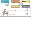 Roger Banister, Chris Chataway and Chris Brasher signed 2002 Commonwealth Games FDC. Four minute