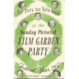 Bela Lugosi, Guy Middleton, Brian Worth and Patricia Dainton signed Sunday Pictorial film garden