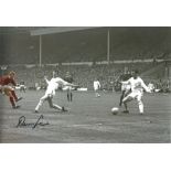 Autographed Denis Law Colorized Photo, Measuring 12" X 8" This Superb Photo Depicts Law Scoring