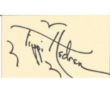 Tippi Hedren signed album page. Good Condition. All signed pieces come with a Certificate of