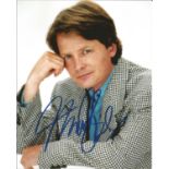 Michael J Fox signed 10 x 8 colour Photoshoot Portrait Photo, from in person collection. Good