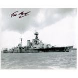 HMS Hood: 8x10 Inch Photo Of HMS Hood Signed By Ted Briggs, Who Was One Of Only Three Men To Survive