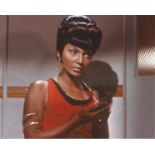 Nichelle Nichols signed white card with 10x8 colour Star Trek photo. Good Condition. All signed