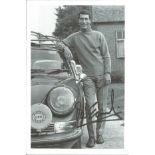 Vic Elford signed 6x4 b/w photo, former Motoracing driver. Good Condition. All signed pieces come