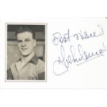 John Charles Leeds & Wales Legend Signed 4x6 Card. Good Condition. All signed pieces come with a