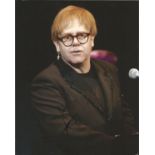 Elton John signed 10 x 8 colour Music Promo Portrait Photo, from in person collection autographed at