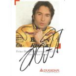 Heinz-Harald Frentzen signed 6x4 colour photo. nicknamed "HHF", is a German former racing driver. He