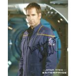 Scott Bakula signed 10 x 8 colour Star Trek Portrait Photo, from in person collection autographed at