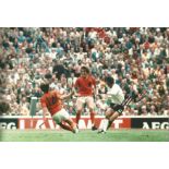 Autographed Gerd Muller Col Photo, Measuring 12" X 8" This Superb Photo Depicts Muller Scoring The