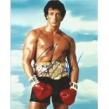 Sylvester Stallone signed 10 x 8 colour Rocky Portrait Photo, from in person collection