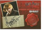 Rupert Grint as Ron Weasley signed Harry Potter and the Deathly Hallows Artbox trading card. Each