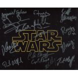 Star Wars Cast Signed: 8x10 Photo Signed By 14 Star Wars Actors To Include: Daniel Eghan, Sandeep