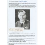 Rare BOB Signature Of Sergeant (Later) Flight Lieutenant Basil Herbert Quelch DFC 235 Squadron
