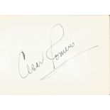 Cesar Romero large signature piece suitable for mounting with photo. Good Condition. All signed