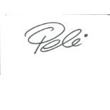 Pele Football Legend Signed Page. Good Condition. All signed pieces come with a Certificate of