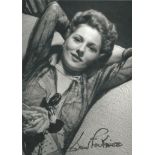 Joan Fontaine signed 7x5 b/w photo. Slightly smudged signature. Good Condition. All signed pieces