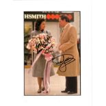 Tessa Peake Jones and David Jason signed colour photo. Mounted to approx 16x12. Good Condition.