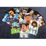 Argentinian past and present footballers signed 6x4 photo collection. 12 photos each individually