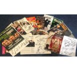 Assorted TV/film signed collection. 20+ items. Variety of flyers and newspaper photos all signed.