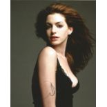 Anne Hathaway signed 10 x 8 colour Photoshoot Portrait Photo, from in person collection