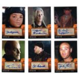 Terminator Salvation Limited edition collection of 6 autographed Topps trading cards. Each card