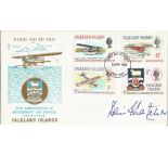 History Dennis Thatcher signed FDC 21ST Anniversary Government Air Service 1948-1969 Falkland