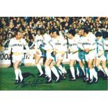 Autographed Norman Hunter Col Photo, Measuring 12" X 8" This Superb Photo Depicts Leeds United