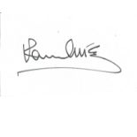 Paul McCartney signed 6x3 white card. English singer-songwriter, multi-instrumentalist, and