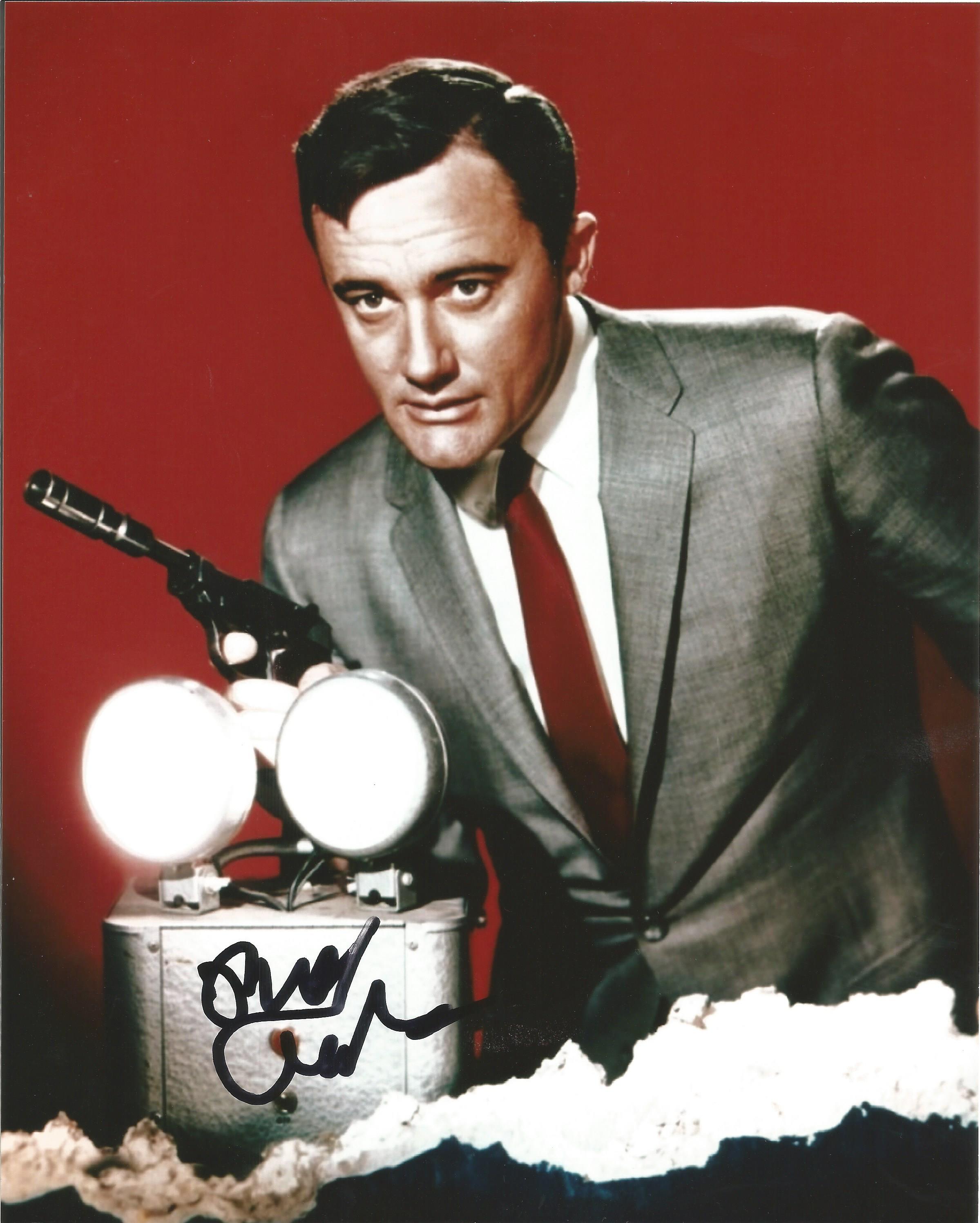 Robert Vaughan signed 10 x 8 colour The Man From Uncle Portrait Photo, from in person collection