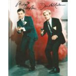 Robert Vaughan and David McCallum signed 10x8 colour photo. Good Condition. All signed pieces come