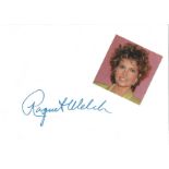 Raquel Welch signed album page. Good Condition. All signed pieces come with a Certificate of