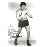 Jake La Motta Signed Boxing 8x10 Photo. Good Condition. All signed pieces come with a Certificate of