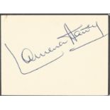 Laurence Harvey signed album page. Good Condition. All signed pieces come with a Certificate of