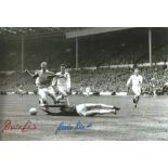 Autographed Denis Law / Gordon Banks Colorized Photo, Measuring 12" X 8" This Superb Photo Depicts