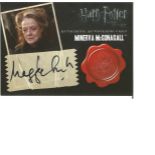 Maggie Smith as Minerva McGonagall signed Harry Potter and the Deathly Hallows Part 2 Artbox trading