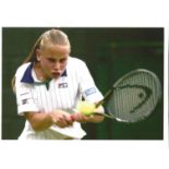 Jelen Dokic signature piece with 10x8 colour photo of the tennis player. Good Condition. All