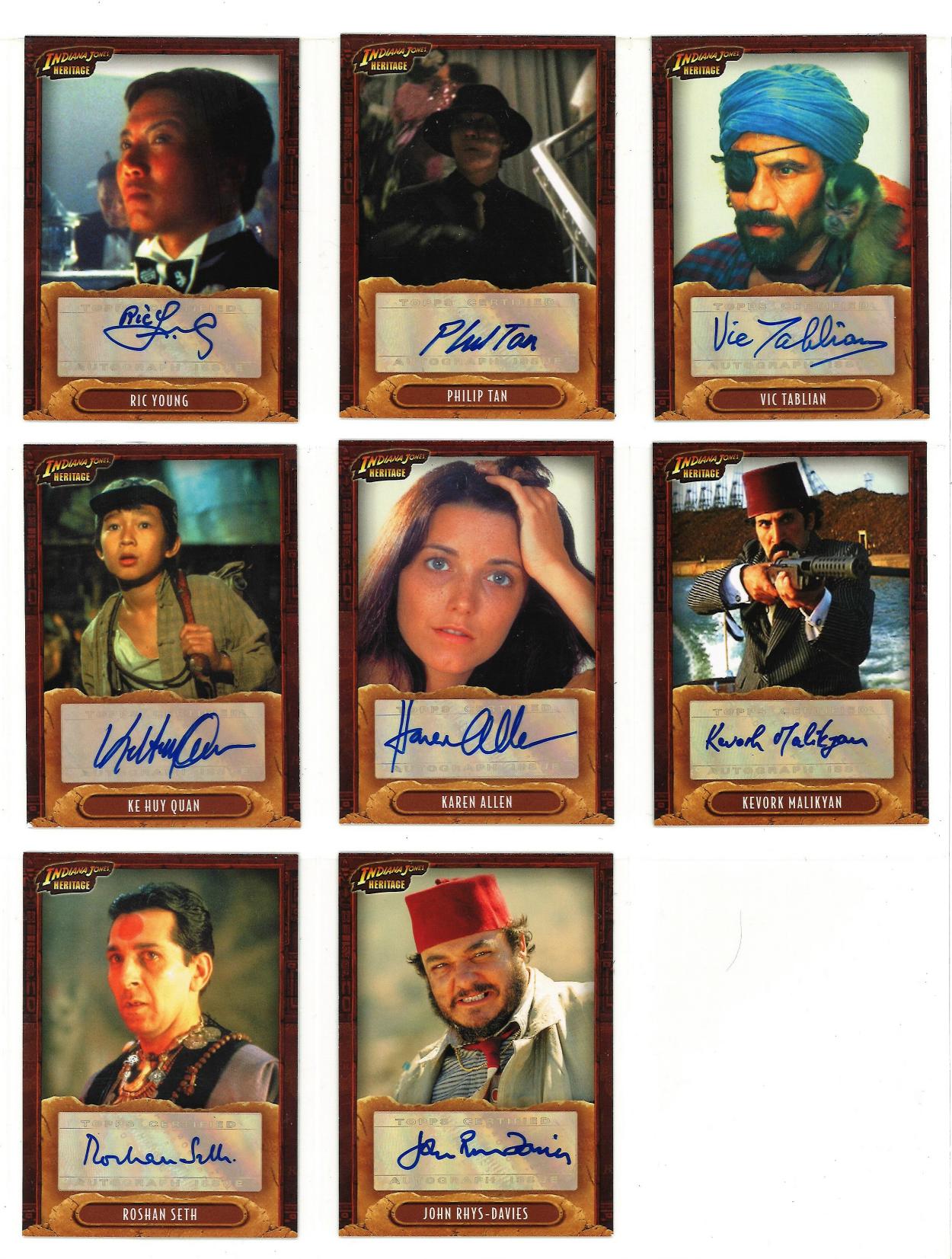 Indiana Jones Heritage Limited edition collection of 17 autographed Topps trading cards. Each card - Image 2 of 2