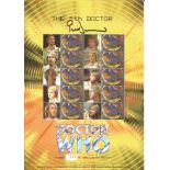 Peter Davidson signed The 5th Doctor stamp set. Number 711 of 1000. Good Condition. All signed