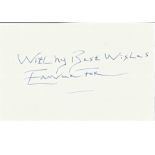Edward Fox signed album page. Good Condition. All signed pieces come with a Certificate of