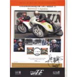 John McGuinness signed Isle of Man classic TT races piece. Numbered 294 of 500. Good Condition.