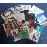 Music/Tv signed collection. 11 items. Nicholas Woodeson, Art Malik and Frank Skinner signed Art