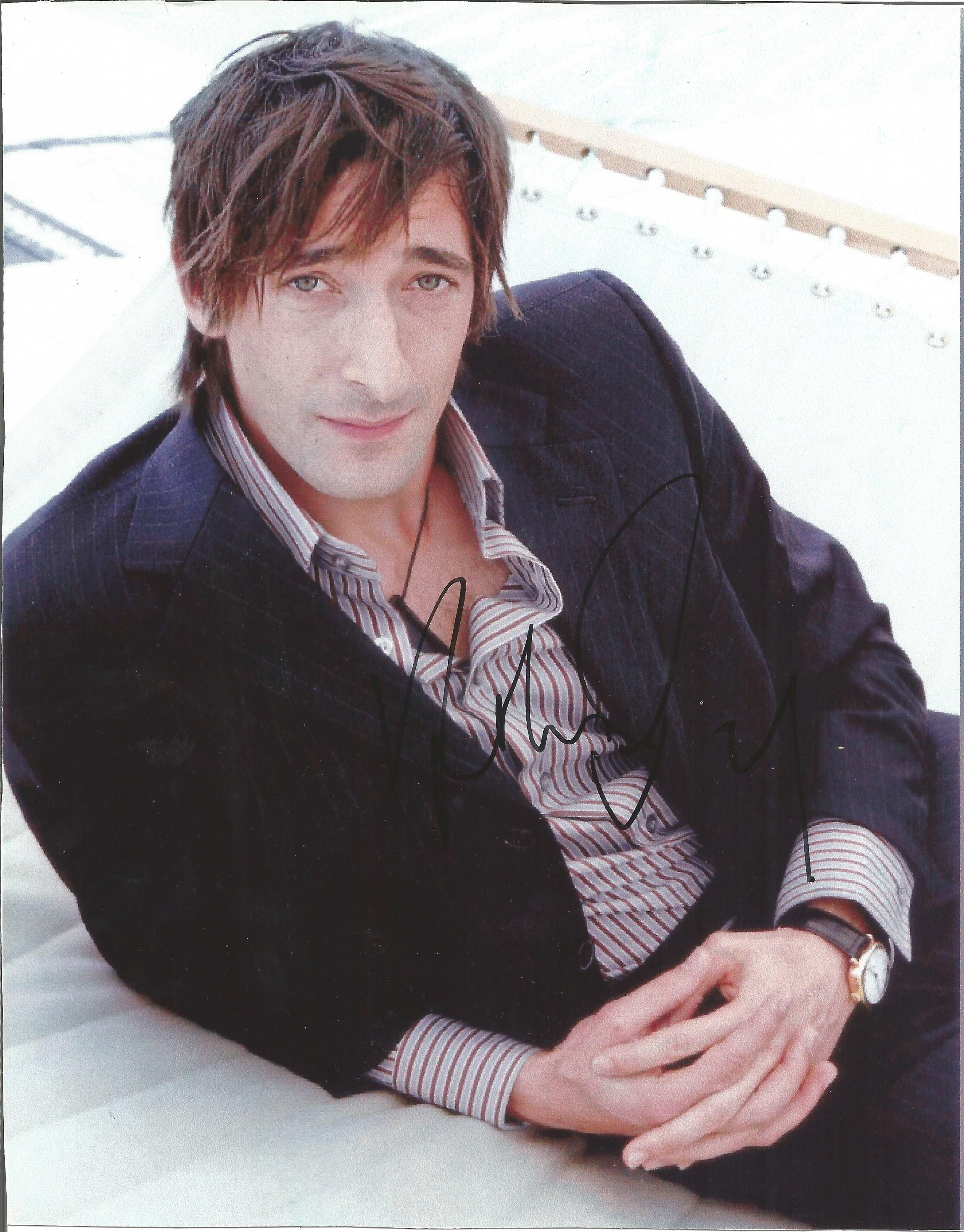 Adrian Brody signed 10 x 8 colour Photoshoot Portrait Photo, from in person collection autographed