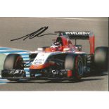 Max Chilton signed 12x8 colour photo. Good Condition. All signed pieces come with a Certificate of