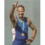 Steve Redgrave signed 10 x 8 colour Olympic Rower Portrait Photo, from in person collection