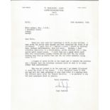 Hugh Jenkins 1964 typed signed letter with mailing envelope to Sir Felix Aylmer regarding