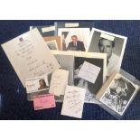 Assorted signed collection. 7 items. Includes Edward Seaga signed 7x5 b/w photo, Edward Seaga signed