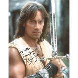 Kevin Sorbo signed 10 x 8 colour Hercules Photoshoot Portrait Photo, from in person collection. Good
