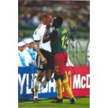 Football Lauren and Christian Ziege 12x8 signed colour renew north London rivalries playing for