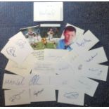 Assorted signed collection. Numerous signatures including England test players, Niklaus Sule,