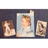 Signed TV collection. 3 items. Includes 2 6x4 photos signed by Tommy Steele and Phyllis Calvert